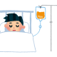 入院中点滴をする人